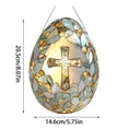 thumbnail image 3 of Easter Egg Suncatcher Stained Glass Style Window Hanging Decoration Gold and Pearl, 3 of 6