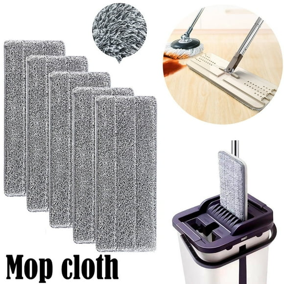 acdanc Tuscom Microfiber Mop Pads Reusable Washable Cloth Mop Head Replacements Best Thick Spray Wet Dust Dry Flat Velcro Attachment Cleaning Refill