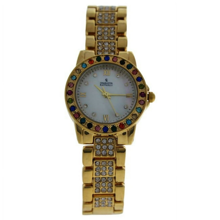 CRM001 Gold Multicolor Stainless Steel Bracelet Watch by Charlotte Raffaelli for Women 1 Pc Watch Walmart