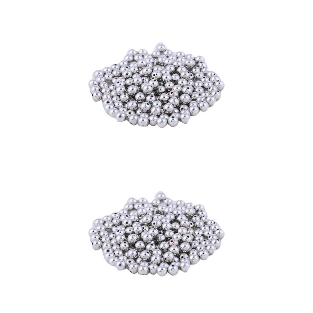 Bearachild 200 piezas cuentas espaciadoras electrochapa mano de obra 6mm joyería encanto collar fabricación DIY accesorios artesanía suministros blanco blanco 2piezas Bearachild CBP439260
