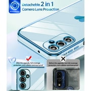 LeYi For Samsung Galaxy A14 Phone Case, Cute Galaxy A14 Case with Screen Protector [2 Pack], Blue