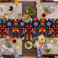 thumbnail image 6 of Linen Mexican Fiesta Table Runner Decoration 71×13.8 Long Cinco De Mayo Dia De Los Muertos Runners Farmhouse Rustic Runner Day of The Dead Decor and Supplies for Kitchen Dining Home Table, 6 of 6