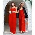 thumbnail image 2 of Vestido Wolddress 2025 para mujer, casual, sin mangas, talla grande, rojo, 2 of 6