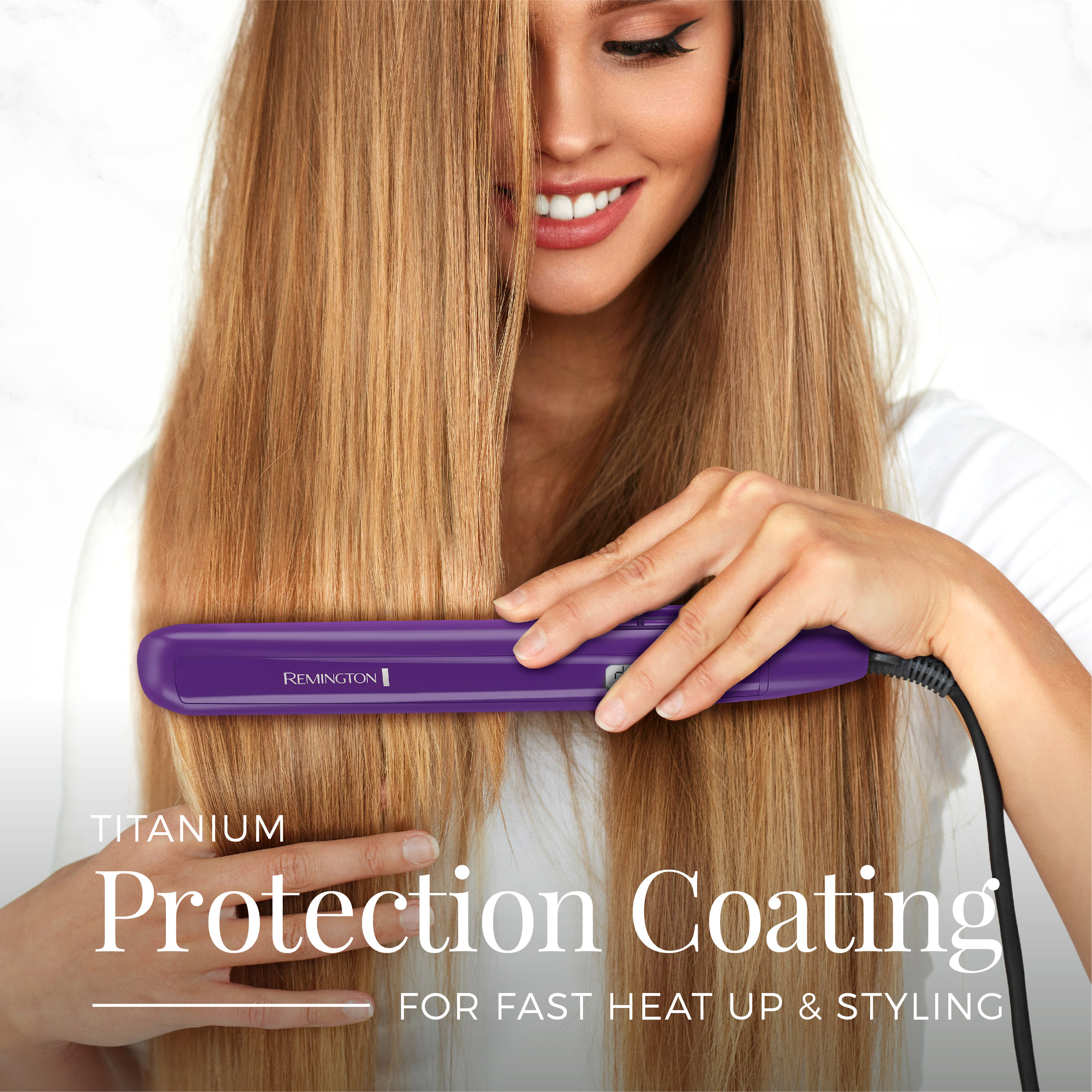 Remington 1" Flat Iron Hair Straightener with Anti-Static, Purple photo 3
