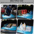thumbnail image 5 of Yspwyqan Universal Car Trunk Mat 29" x 39", All Weather Anti-Skid Cargo Liner, Blue Butterfly Aesthetic Auto Interior Accessory, Easy to Clean Rear Trunk Liner Fit for Most Cars SUVs Wagons, 5 of 7