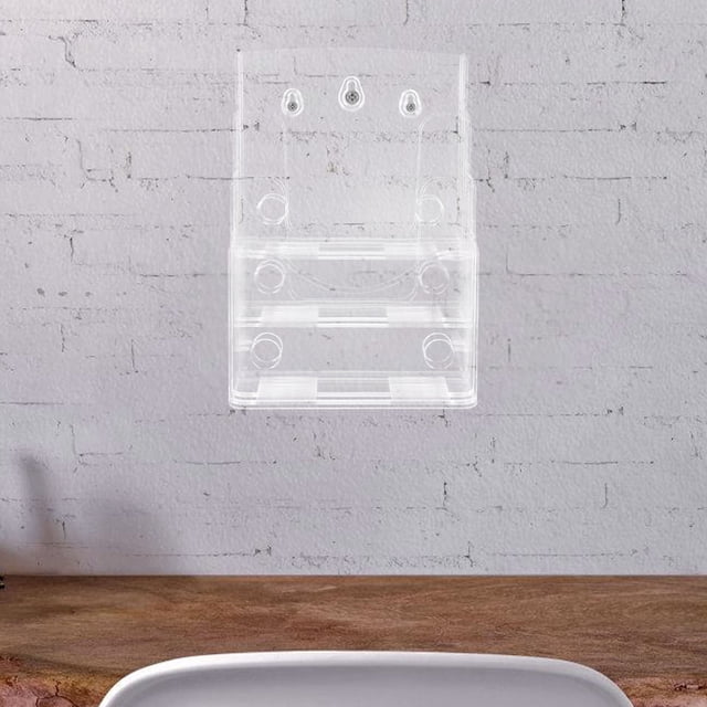 WHAMVOX 2Ud Soporte Acrílico Para Folletos Y Tarjetas Con Montaje En Pared Transparente