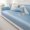 Blue, variant on Sofa Pad For Summer,Solid Color Couch Covers Anti-slip,Cooling Sofa Covers For Living Room-Dark Gray-pillow cover18x18in