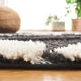 thumbnail image 4 of SAFAVIEH Hi-Lo Proinsias Diamond Shag Area Rug, Charcoal/Ivory, 4' x 6', 4 of 7