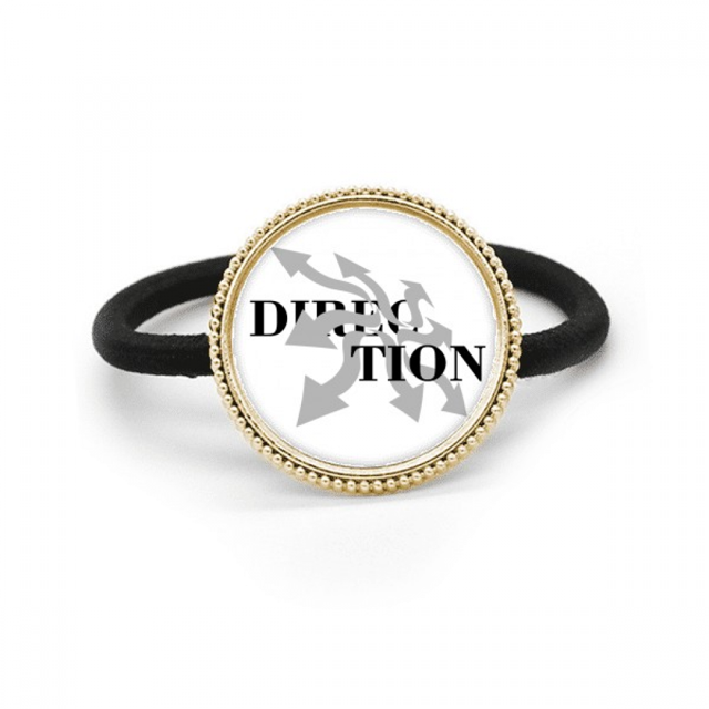 Positioning Direction Indication Path Silver Metal Hair Tie And Rubber Band Headdress