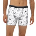thumbnail image 2 of Men'S Boxer Briefs, Sketch Line Cute Cat Soft And Breathable Mens Underwear Boxer Briefs With Widen Waist, 2 of 2