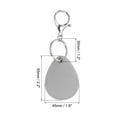 thumbnail image 2 of Uxcell Leather Key Fob, 4 Pack PU Leather Key Fobs Key Chain Holder for ID Key Cards, Gray, 2 of 6