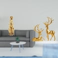 thumbnail image 2 of Figura de guepardo,Figura de guepardo dorado,adorno de escritorio moderno,Estatua de escultura de ciervo,Estatuas de ciervos en pareja para decorar la entrada del hogar.,Figuras de ciervo de, 2 of 8
