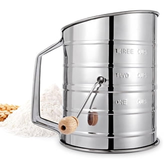 The Pioneer Woman 3-Cup Stainless Steel Crank Flour Sifter and