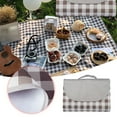 thumbnail image 1 of BKER Large 600D Cloth Picnic Blanket Outdoor Mat For Camping Beach And Festivals Foldable Sand Ground Cover With Checkered Pattern, 1 of 7