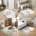 thumbnail image 5 of Area Rugs 4'x6'. Birds Flowers Carpet Runner Indoor Outdoor Rugs Home Decor Aesthetic, Spring Wedding Love Heart Botanical Leaf Non Slip Mats Washable Accent Rug for Living Room Bedroom, 5 of 8