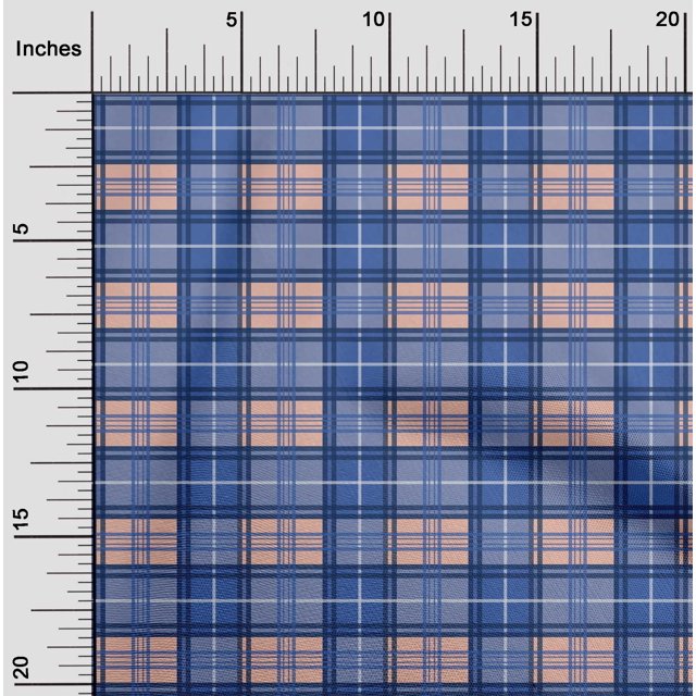 oneOone Georgette Viscose Fabric Madras Check Print Sewing Fabric BTY 42 Inch Wide