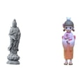 thumbnail image 1 of Figura de geisha kabuki Guan Yin, estatua de resina de Buda femenina, muñeca kimono japonesa, regalos para estantería, armario, escritor, 1 of 8