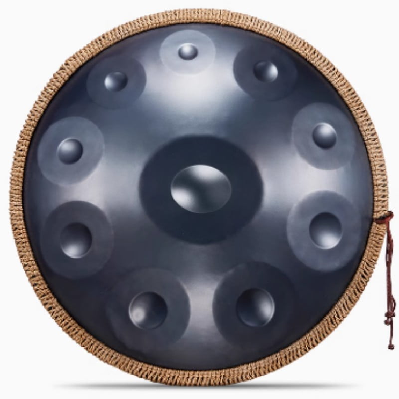 Stainless steel hand drum pure hand-made black ten-tone hand disc clear sound strap bag suitable for beginners