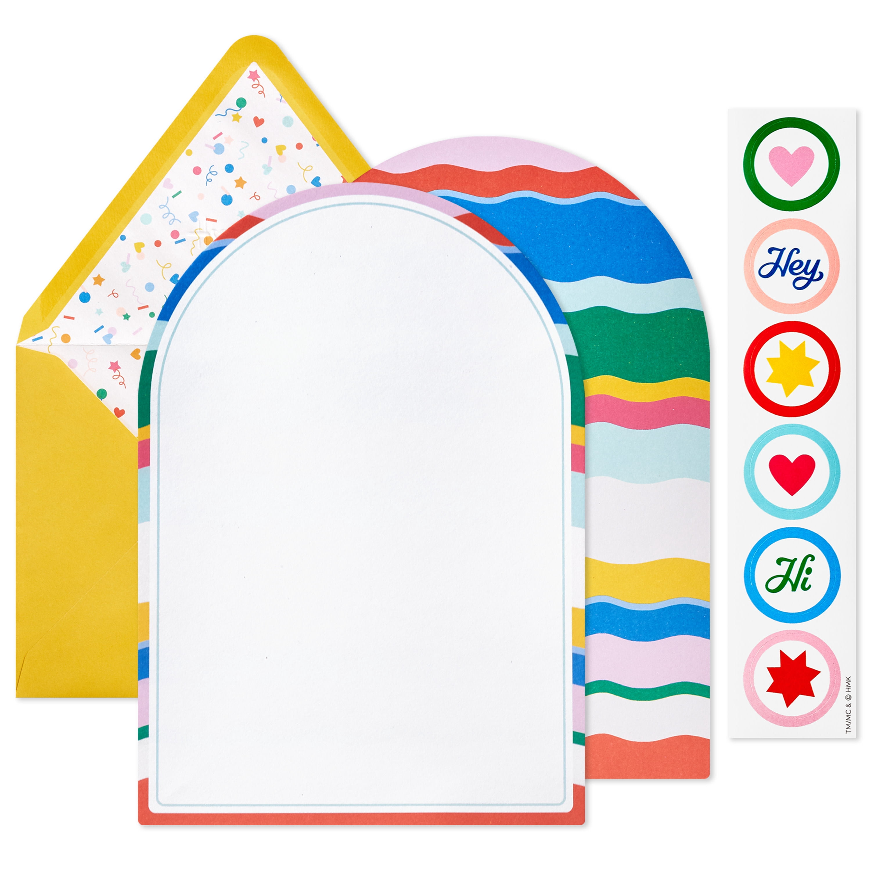 Hallmark Stationery Set (Arched Waves and Frames), 12 Count