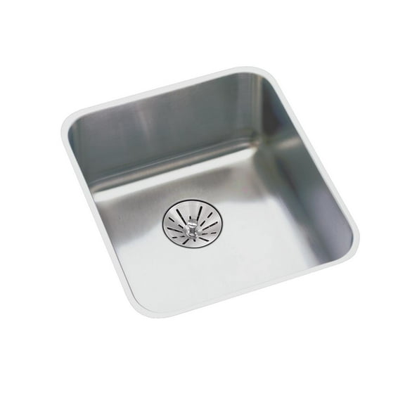 Elkay Lustertone Stainless Steel 16-1/2" x 16-1/2" x 5-3/8", Single Bowl Undermount ADA Sink with Perfect Drain Lustertone