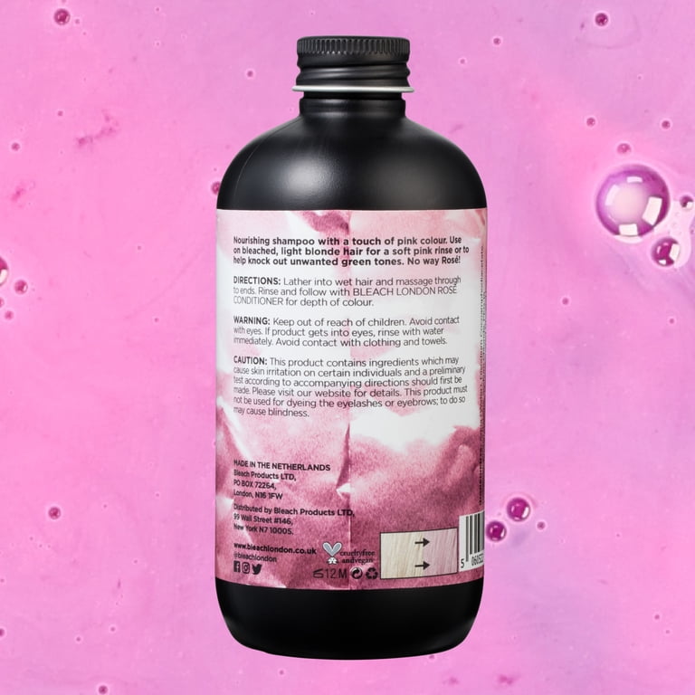 Bleach London Rose Color-Toning and Nourishing Shampoo, 8.45 fl oz