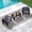 Black Frame / Grey Cushion, variant on KINGYES 3 Pieces Outdoor Furniture Set, HDPE All Weather Use Conversation Couch Sets,2 Armchairs & 1 Coffee Table for Patio Backyard, Black Frame with Gray Cushions