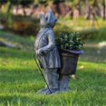 thumbnail image 2 of Statue de Grenouille Debout avec Pot de Fleurs, 2 of 6