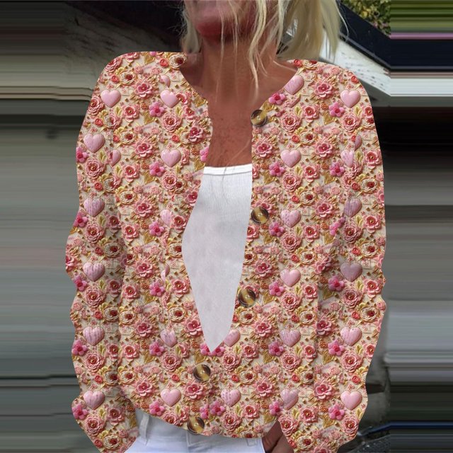 LOVZFMLL Vestes pour Femmes Mode Blouse Imprimée Manches Longues Sweat à Capuche