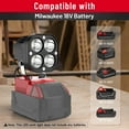 thumbnail image 6 of LED Work Light for Milwaukee18/20v,40W 6000LM Flashlight,120°Adjustable with Low Voltage Protection, 6 of 7