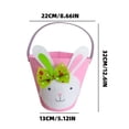 thumbnail image 3 of Cute Easter Rabbit Cloth Basket Candy Eggs Buckets Party Decoration for Kids Felt, 3 of 3