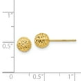 thumbnail image 2 of 14K Yellow Gold Diamond Cut Ball Post Earrings, 2 of 2