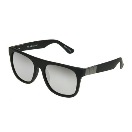 Foster Grant Men's Black Mirrored Retro Sunglasses HH10