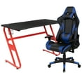 thumbnail image 2 of Emma + Oliver Gaming Bundle-Desk, Cup Holder/Headphone Hook & Blue Reclining Chair, 2 of 12