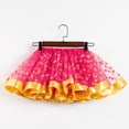 thumbnail image 3 of VNKIDY Girls Skirts Kids Polka Dot Tutu Skirt Layered Tulle With Satin Bow Decor Ruffled Hem For Party Dance Performance Wear Classic Bottoms Pink 9-11 Years, 3 of 6