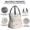 thumbnail image 3 of Pioneer Flower Floral Print Pattern Drawstring Lunch Bag Women - Drawstring Lunch Bag Insulated for Work Office - Stain-Resistant Large Lunchbags for Women with Multi-Pockets, 3 of 6
