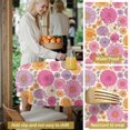 thumbnail image 5 of Pioneer Flower Floral Print Pattern Round Tablecloth 60 X 60 Inch, Wrinkle Resistant Wipeable Table Cloth for Kitchen Dining Picnic Patio Party, 5 of 6