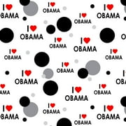 I Love Heart Obama Premium Gift Wrap Wrapping Paper Roll Pattern