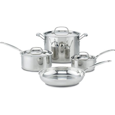 7-Piece Cookware Set, Chef's Classic Stainless Steel Collection, 77-7P1