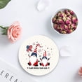 thumbnail image 4 of FMSHPON God Bless The USA American Flag with Cute Gnome Set of 6 Round Coaster for Drinks, Absorbent Ceramic Stone Coasters Cup Mat with Cork Base for Home Kitchen Room Coffee Table Bar Decor, 4 of 6