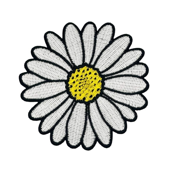 Daisy Flower Embroidered Iron-on Patch | Clayton Jewelry Labs