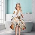 thumbnail image 6 of Red Mushroom Flower White Pattern Hooded Bath Towel，50"x30" for Ages 3 To 12 Kids, Quick Dry Lightweight Soft Microfiber Hood Beach Towel Cover Up for Kids, 6 of 7