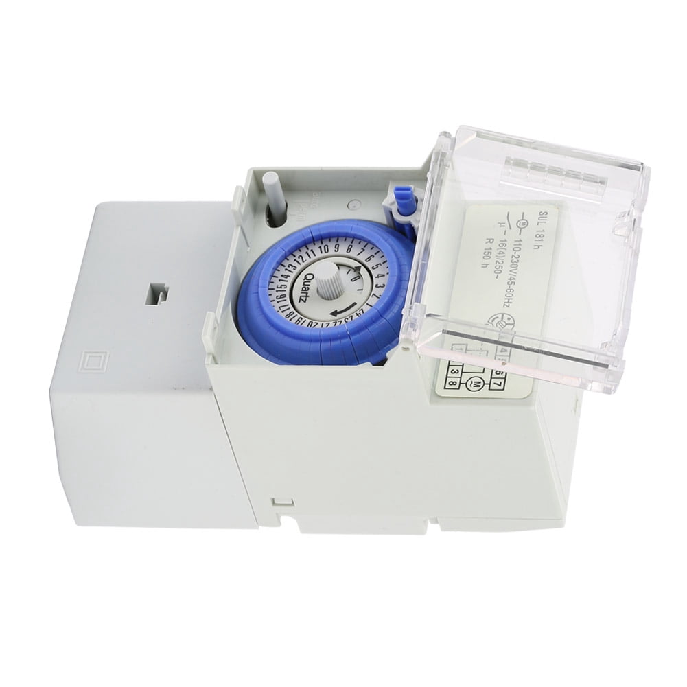 Programmable Timer, 24 Hour, 110,230V, Weekly Schedule, Save Energy, Easy DIN Rail Install