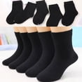 thumbnail image 3 of 5Pairs/Lot Spring Autumn Cotton Socks Children Boys Girls Socks For 1-9 Years Grey M(4 to 6 years), 3 of 5