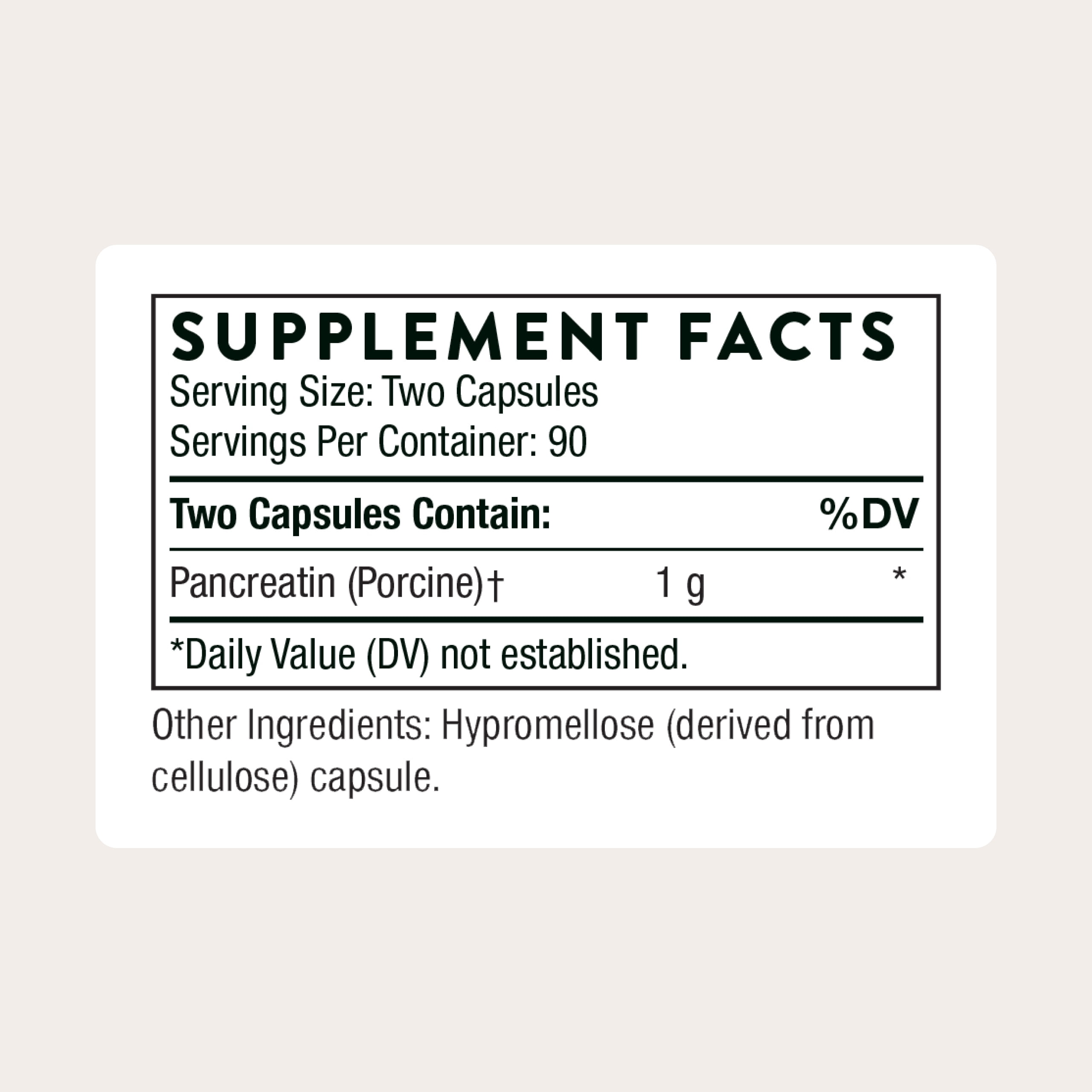 THORNE - Pancreatic Enzymes (Formerly Dipan-9) - Pancreatic Enzymes for Digestive Support and Nutrient Absorption* - 180 Capsules - 90 Servings