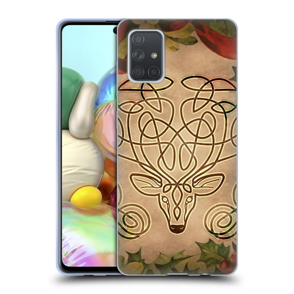Head Case Designs Officially Licensed Brigid Ashwood Celtic Wisdom 3 Stag Soft Gel Case Compatible with Samsung Galaxy A71 (2019)