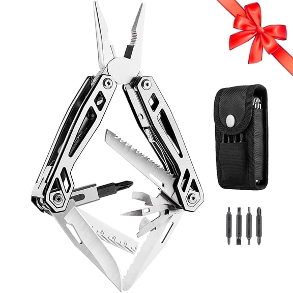 Tawom 21-in-1 Multitool Pocket Knife, Stainless Steel Pliers With Screwdrivers, Self-locking Multi Tools with EDC Gear, Ideal for Outdoor, Camping, Birthday, Father's Day Gifts For Men