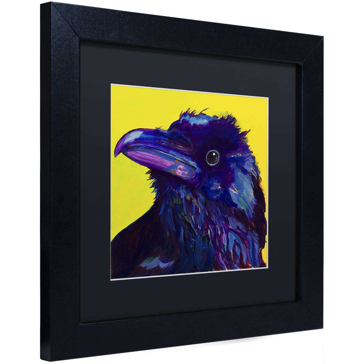 Trademark Fine Art "Corvus" Canvas Art by Pat Saunders-White, Black Matte, Black Frame