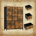thumbnail image 3 of Commode à 15 Tiroirs, Buffet en Bois de 37,4 Po Commodes Armoire de Rangement pour Chambre, 3 of 9