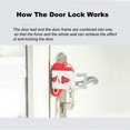 thumbnail image 2 of Pcs Portable Door Lock Portable Door Lock Travel Lock Anti-Theft Security Door Portable Travel Lock with Storage Bag, Red+Black, 2 of 5