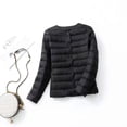 thumbnail image 1 of Pinghu down jacket  round neck thin lightweight solid color simple white duck down women‘s liner lightweight down jacket, 1 of 6